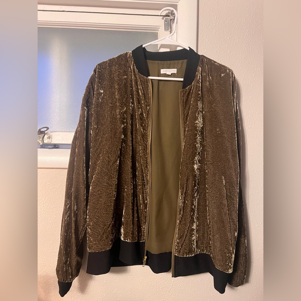 Socialite Velvet and Black Bomber
